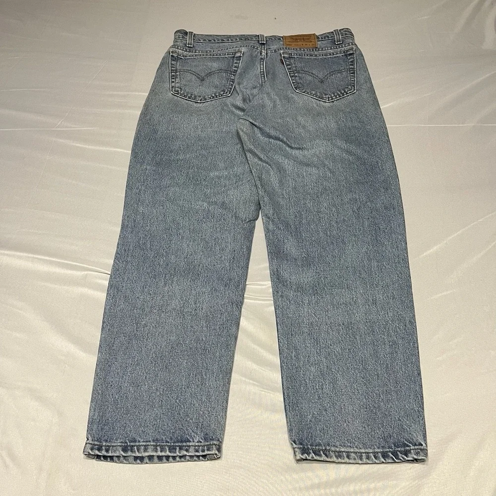 Vintage 90s Levi 550 Relaxed Tapered Size 36x29 Fits (34x29) Jeans USA Made